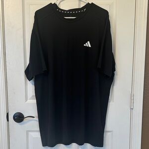 Adidas Men's Black Tee with White Logo